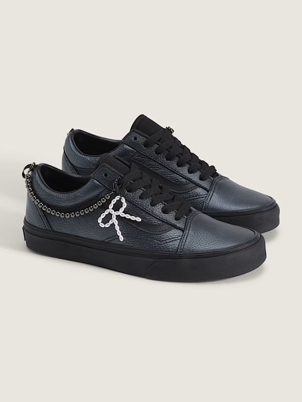 Vans Old Skool Metallic Blackout Pearlized 2026 VN000D6W1OJ Mens 10 Shoes NEW - Picture 13 of 16